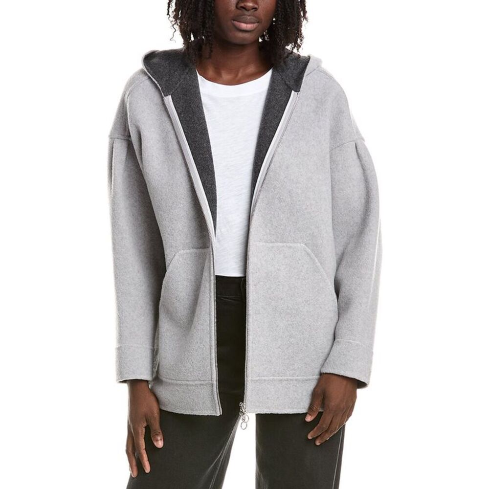 Max Mara Womens Mm By Sottile Jersey Wool-Blend Jacket, Grey